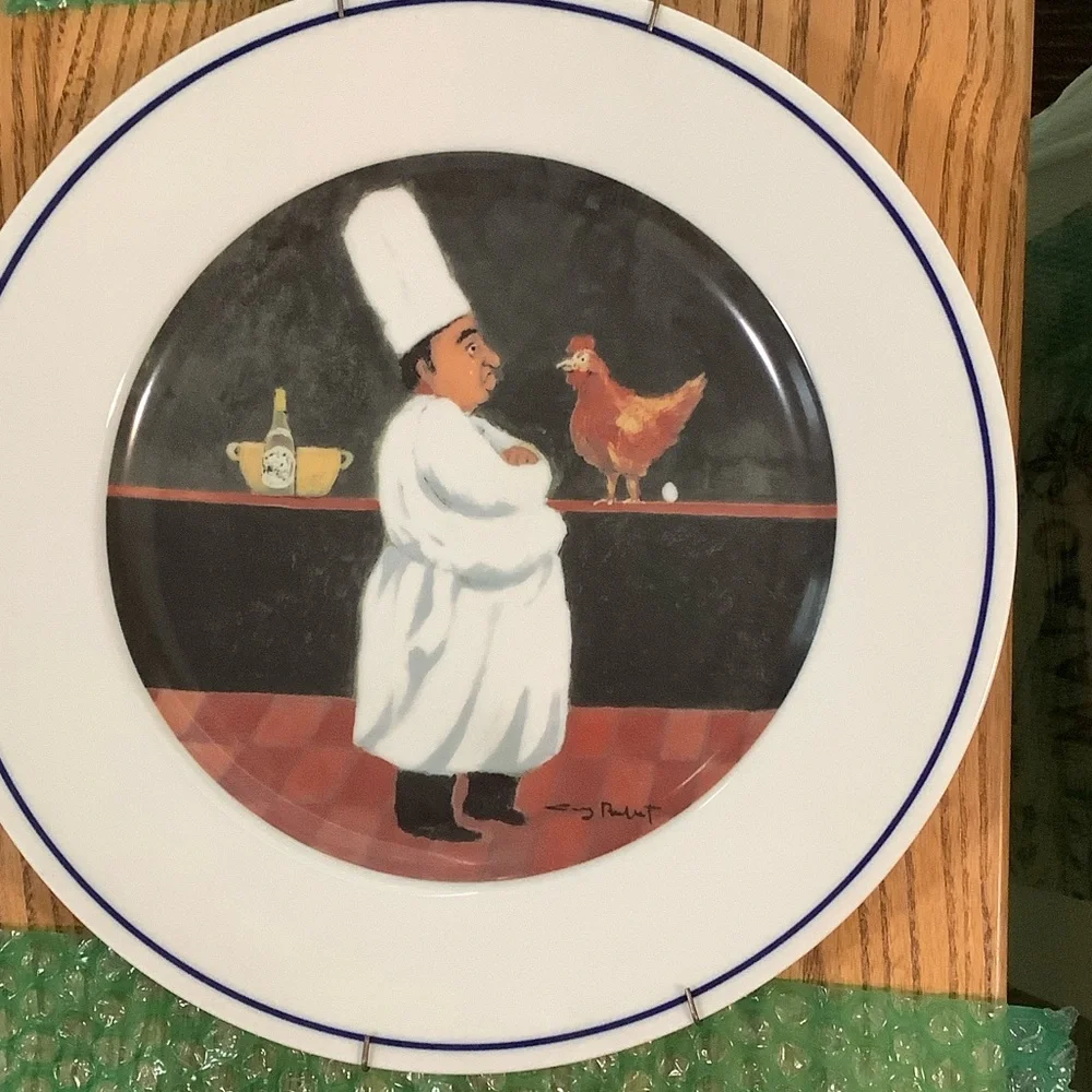 Williams Sonoma Chef Plates Set - White and Multicolor